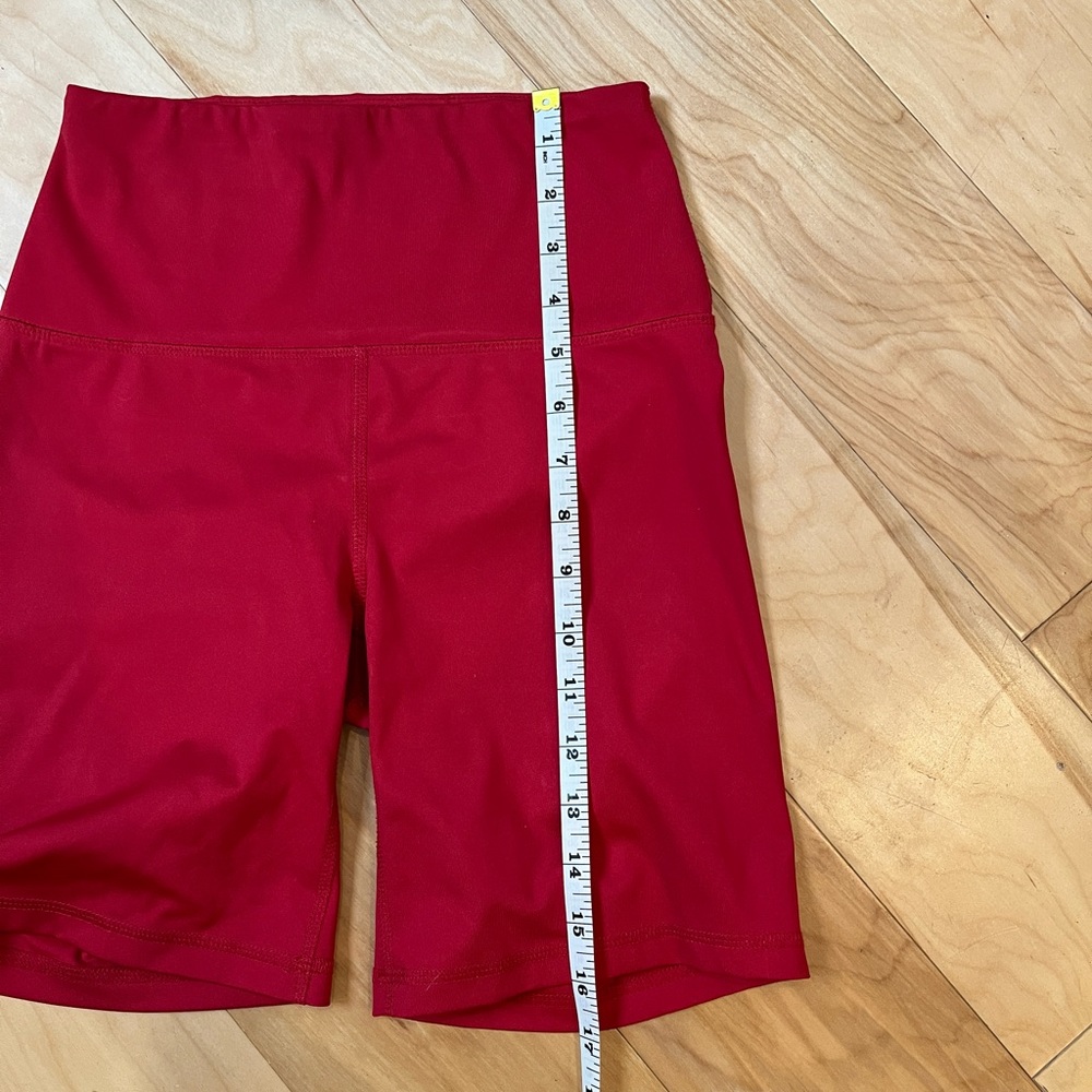 Reformation red bike shorts